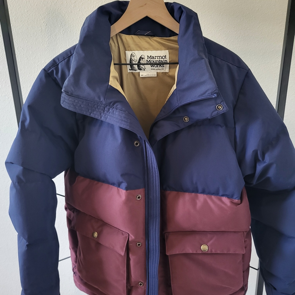 Marmot Fordham Jacket Blue and Burgundy Jacket
